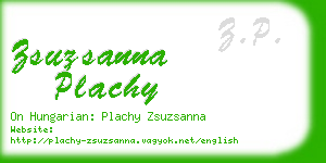 zsuzsanna plachy business card